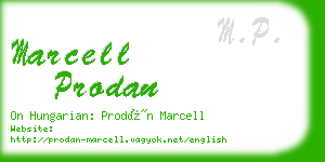marcell prodan business card